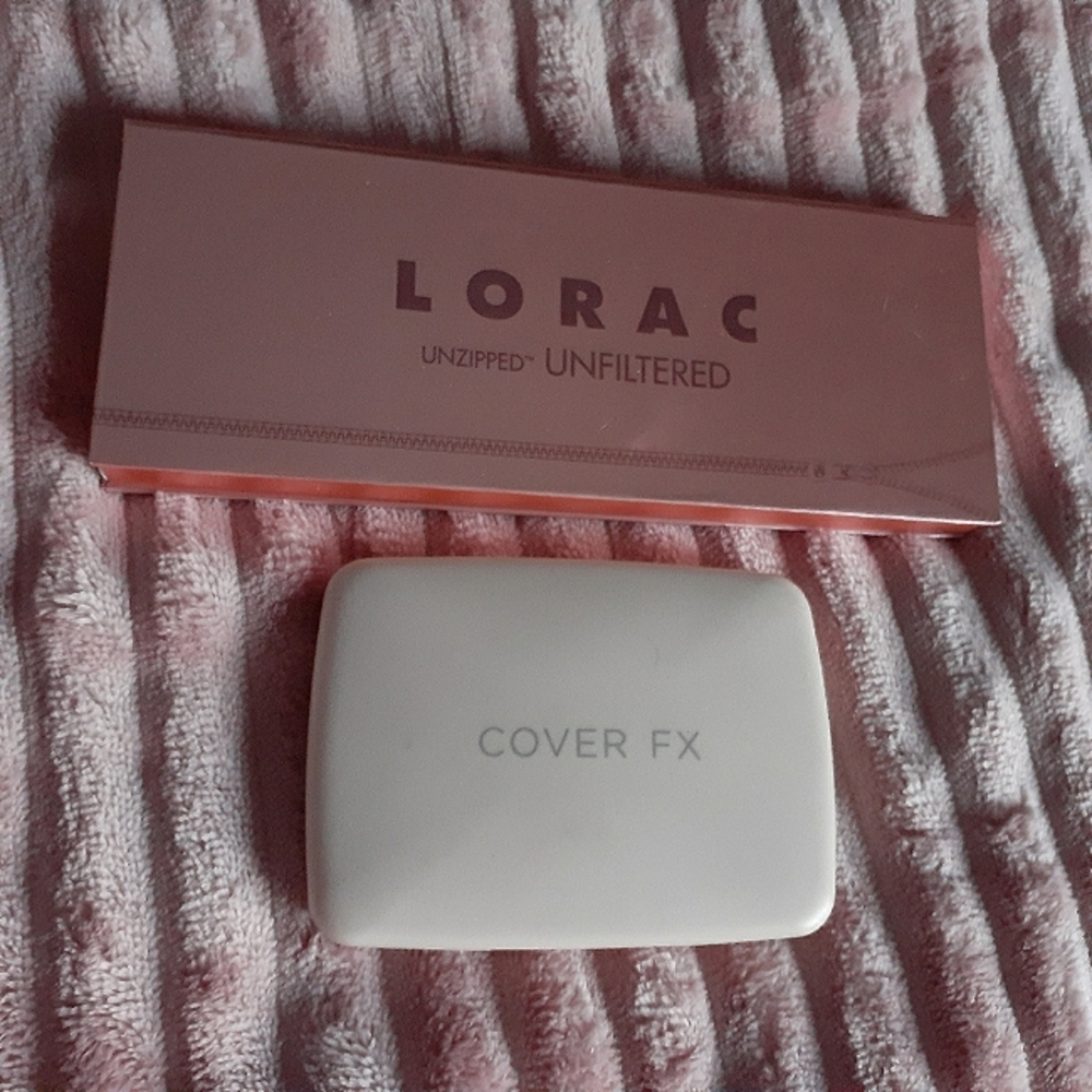 Cover FX blush and Lorac eyeshadow
